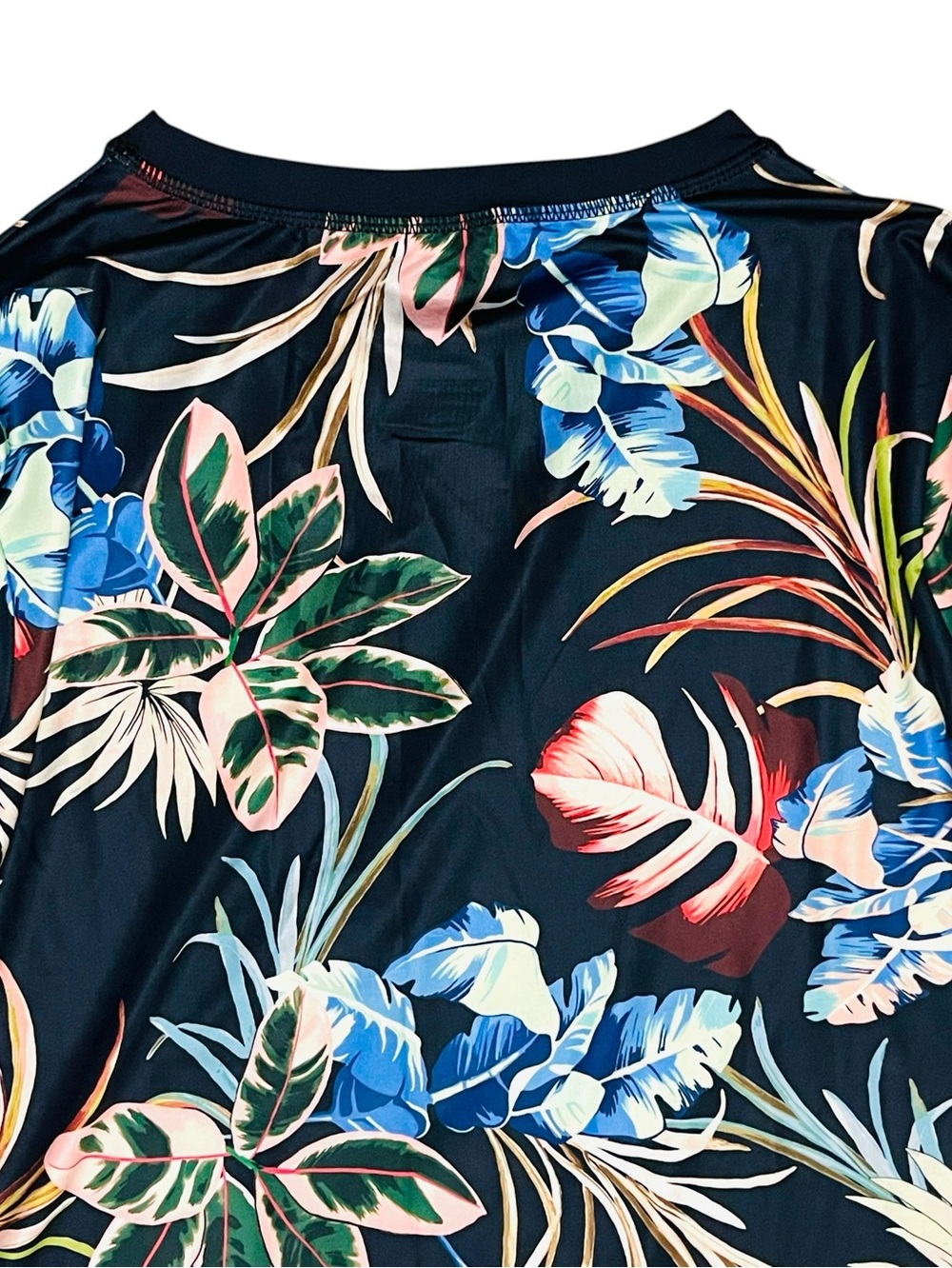 Hurley Women's Swimwear UPF50+ Tropical Floral Shirt Long Sleeve Rashguard Top L - Picture 6 of 10